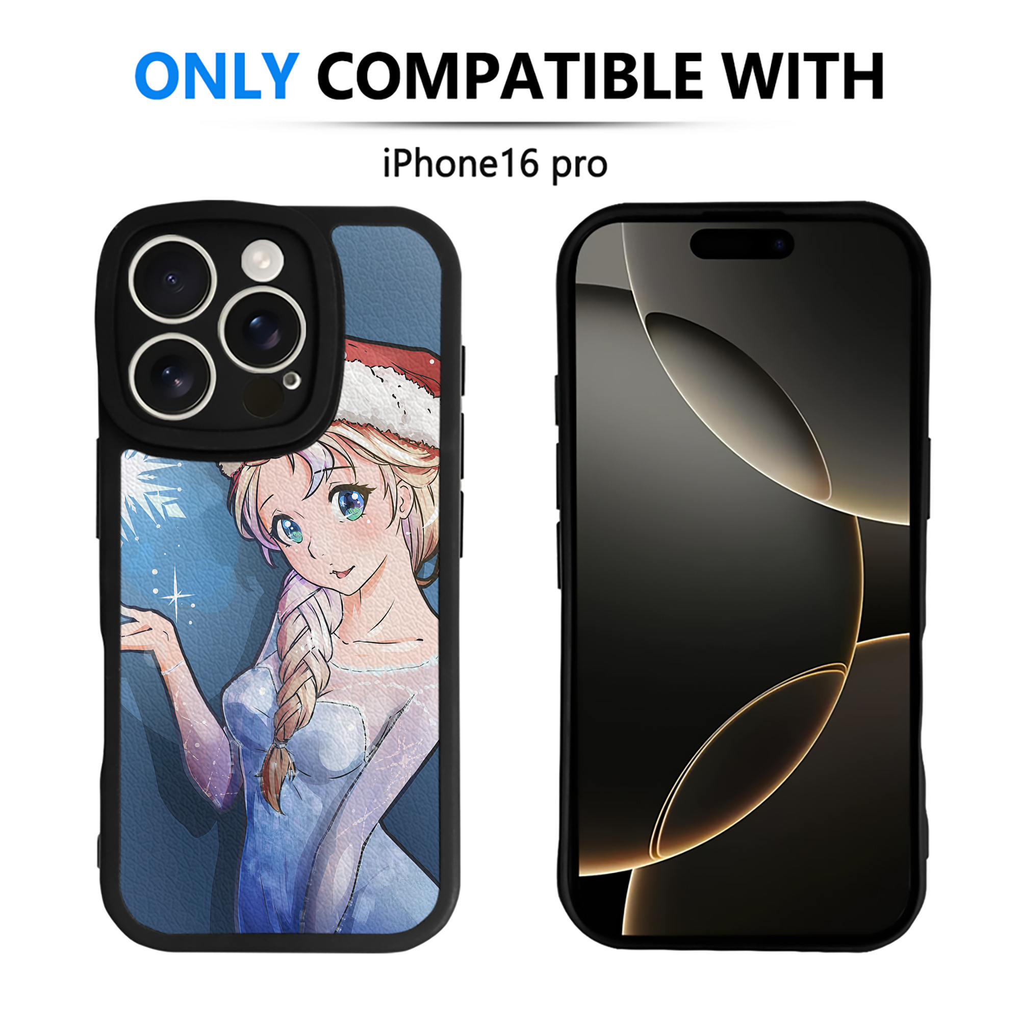 （画像用） アナと雪の女王 アンナ エルサ Frozen Anna Elsa 【iPhone 16シリーズ対応】シリコンスマホケース（レザー調） 材質：シリコン